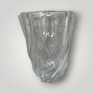Vintage French LUMINARC Glass Vase, Flower Vase, 1970's , Made In France
